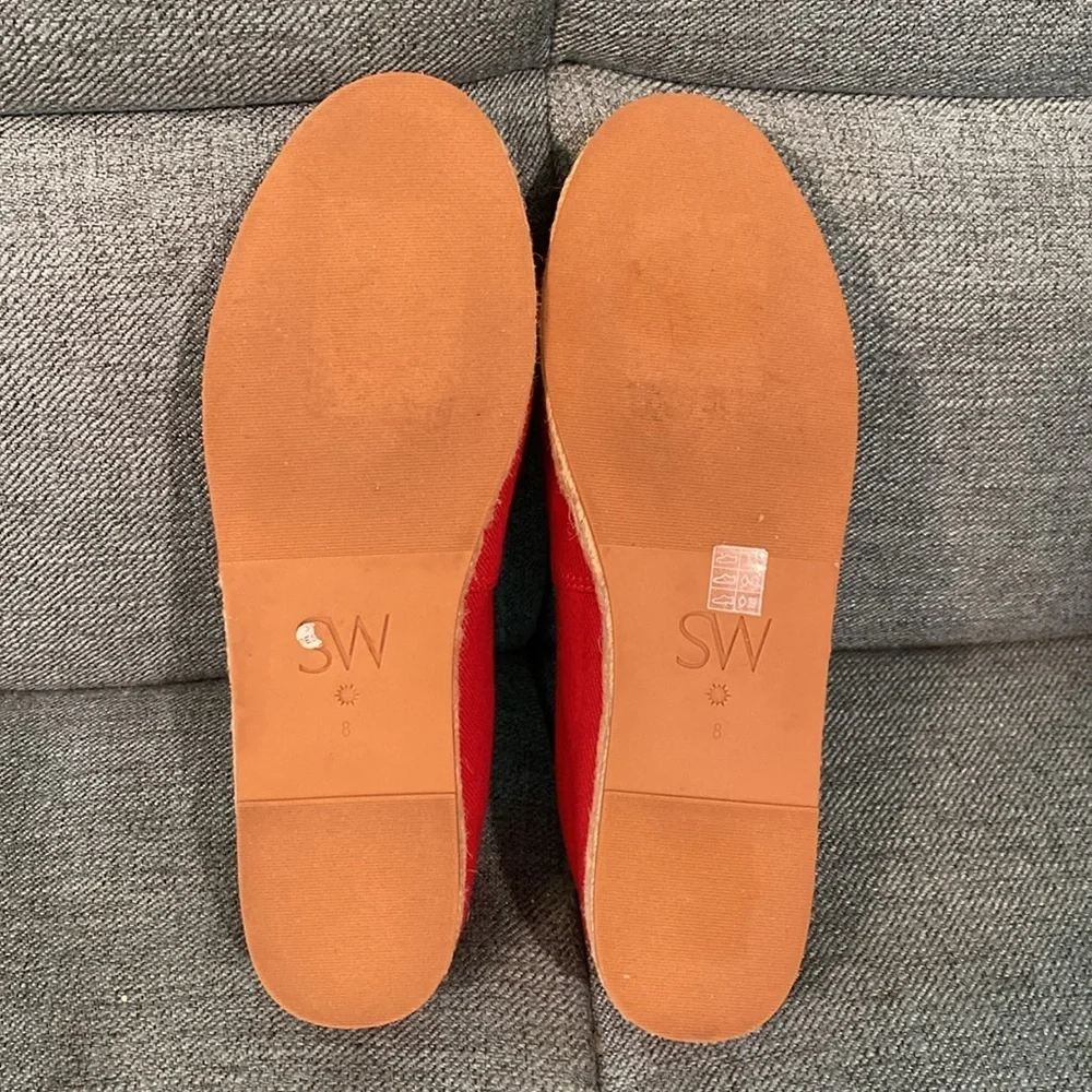 Stuart Weitzman Mykonos Twill Espadrilles in Red Size 8